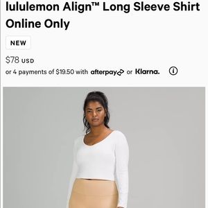 Lululemon align long sleeve